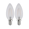 Led filament flamme x2 250lm e14 2700k dépoli 3w 230v