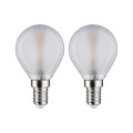 Led fil sphérique x2 250lm e14 2700k dépoli 3w 230v
