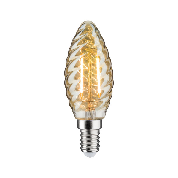 Flamme led torsadée 260lm e14 2,6w doré 2500k 230v