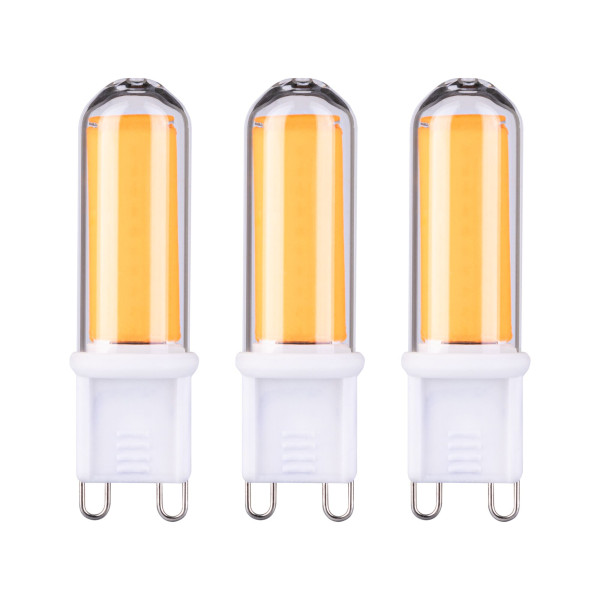 Led culot ergot pack de 3 verre g9 470lm 4,6w 2700 k 230 v