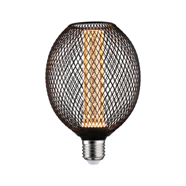 Globe led metallic glow noir spiral e27 200 lm 4,2 w 1800 k 230 v