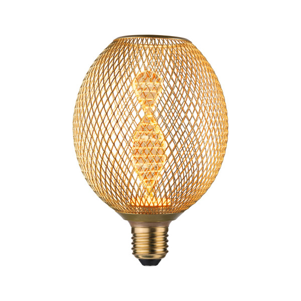 Globe led metallic glow laiton helix e27 130lm 3,5w 1800 k 230 v