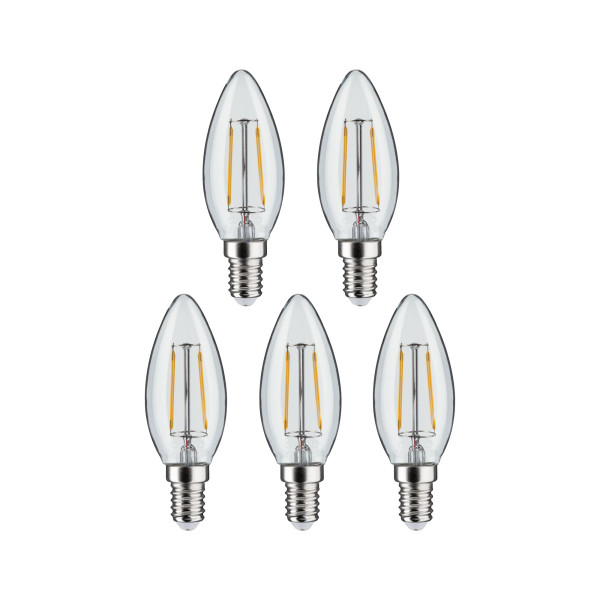 Pack de 5 led bougie 470lm 2700k clair e14 230v