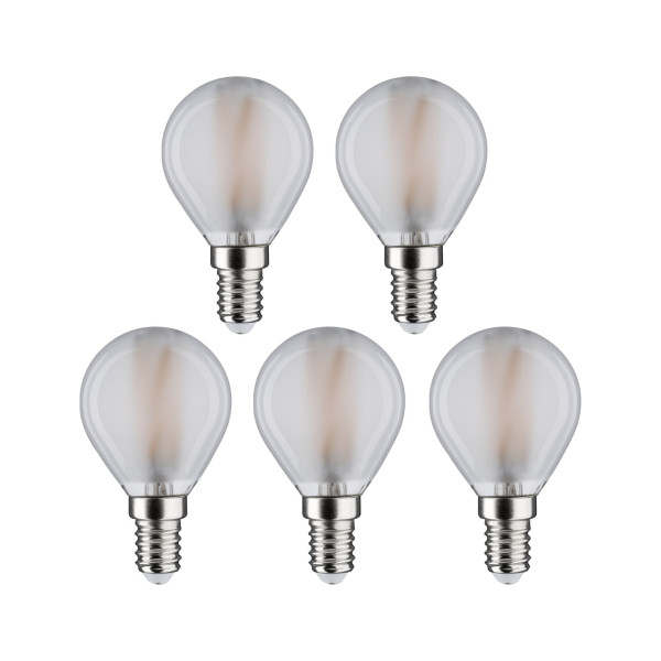 Pack de 5 led sphér e14 470lm 2700k dép e14 230 v