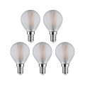 Pack de 5 led sphér e14 470lm 2700k dép e14 230 v
