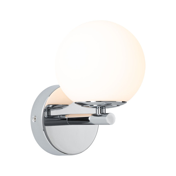 Applique gove ip44 led 5w satin/chrome verre/metal