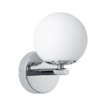 Applique gove ip44 led 5w satin/chrome verre/metal