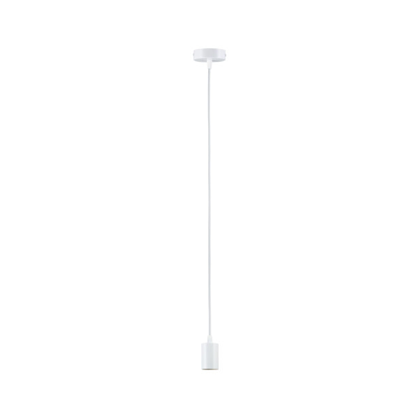 Sdb suspension led ravi e27 max60w d80mm métal blanc ip44 230v sans ampoule