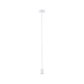 Sdb suspension led ravi e27 max60w d80mm métal blanc ip44 230v sans ampoule