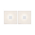 Lumitiles basic set square 10x10cm 2x0,8w 2700k 12v blanc syn/alu