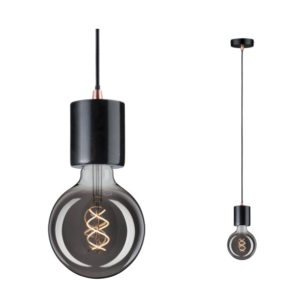 Suspension Neordic Nordin E27 max. 1x20W Noir/Marbre