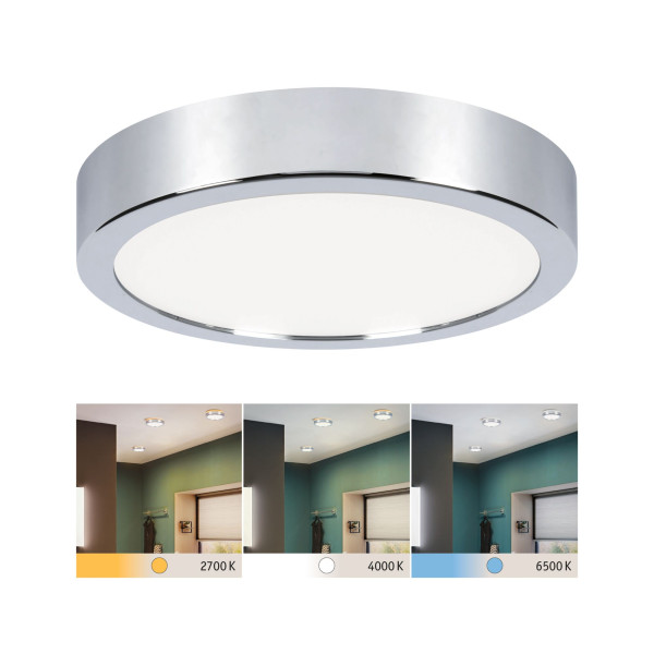 Wallceiling fr aviar ip44 led _w white switch 220mm chrome 230v plastique