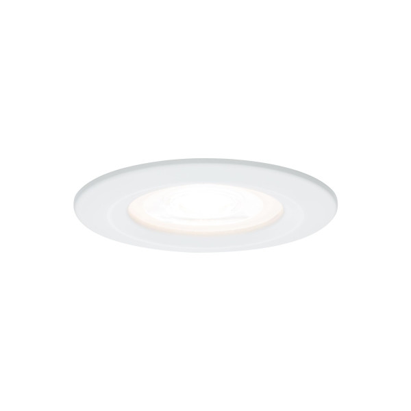 Spots encastrés LED Paulmann Nova Kit de 3 IP44 rond 78mm GU10 3x6,5W 3x460lm 230V 2700K Blanc dépoli