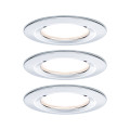 Spot encastré LED GU10 Paulmann Nova Kit de base fixe 3x6,5W 2700K 460lm rond chrome
