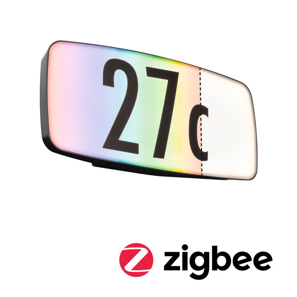 Applique extérieur 230v sheera rgbw ip44 3000k 8w pir zb numéro de maison