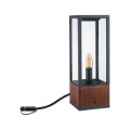 Luminaire extérieur paulmann plug & shine venea ip44 24v e14 bois
