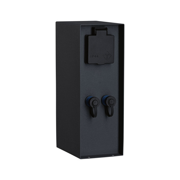 Colonne de prises plug & shine rio ip44 anthracite ext. 2*230 v 2*24 v