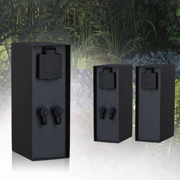 Colonne de prises plug & shine rio ip44 anthracite ext. 2*230 v 2*24 v