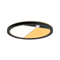 Ext. 230 v lamina rond pir noir ip44 14 w 2200 k-3000 k