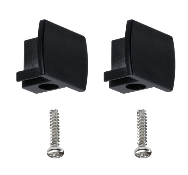 Paulmann Pack de 2 extrémités URail Noir