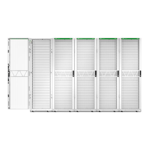 Rack netshelter sx2 42u l600xp1200xh1991mm, blanc, avec panneaux latéraux