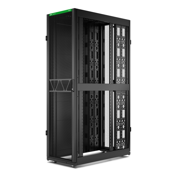 Rack netshelter sx2 45u l600xp1200xh2124mm, noir, avec panneaux latéraux