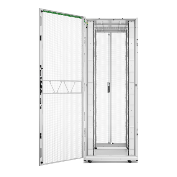 Rack netshelter sx2 42u l750xp1200xh1991mm, blanc, avec panneaux latéraux