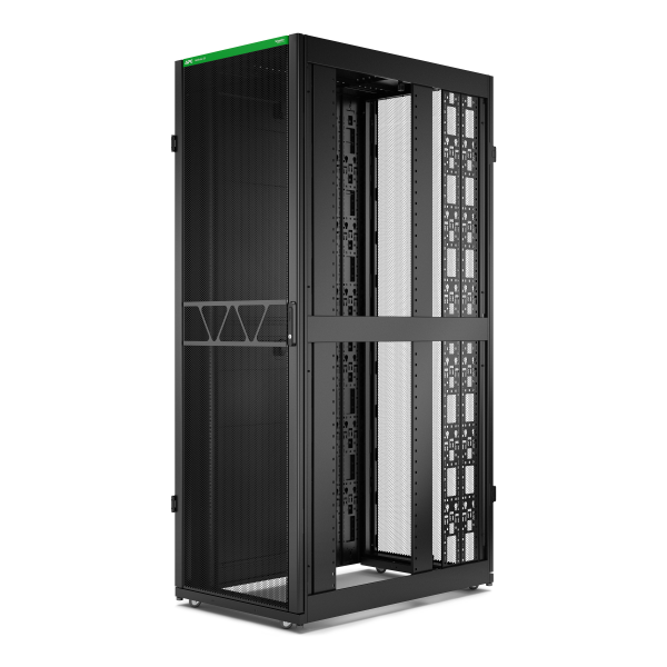 Rack netshelter sx2 48u l750xp1200xh2258mm, noir, avec panneaux latéraux