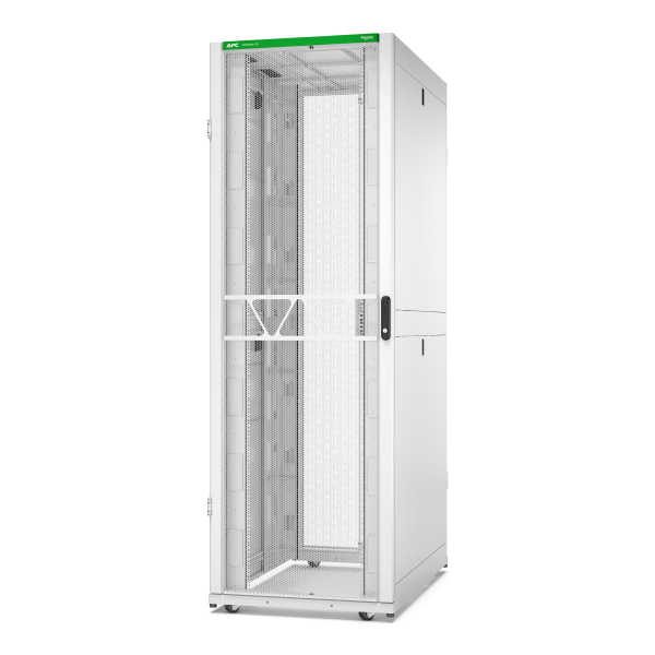Rack netshelter sx2 48u l750xp1200xh2258mm, blanc, avec panneaux latéraux