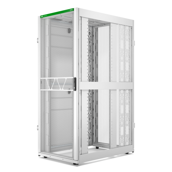 Rack netshelter sx2 42u l800xp1200xh1991mm, blanc, avec panneaux latéraux