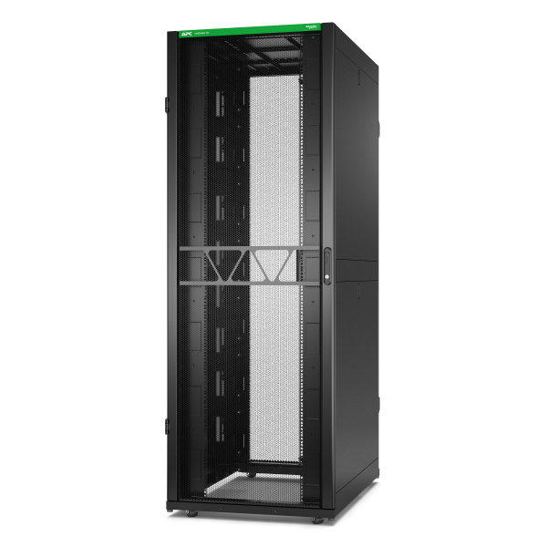 Rack netshelter sx2 48u l800xp1200xh2258mm, noir, avec panneaux latéraux