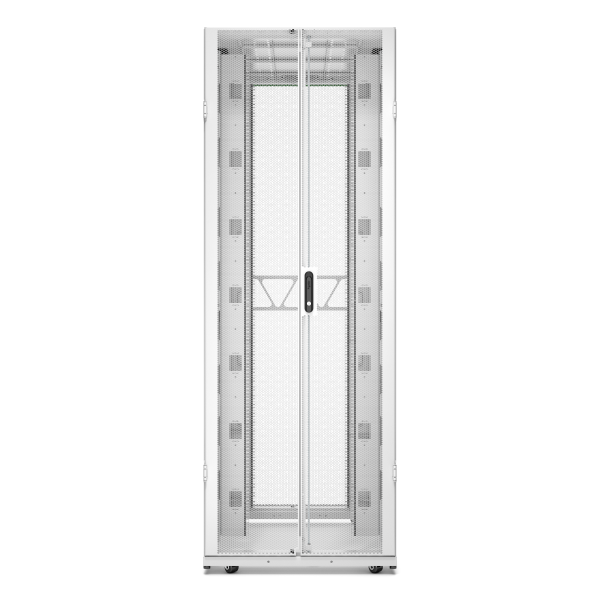 Rack netshelter sx2 48u l800xp1200xh2258mm, blanc, avec panneaux latéraux