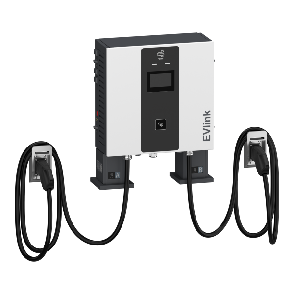 Evlink pro dc - borne de recharge - 60 kw - 2xccs2  - câble 5m