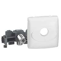 Prise tv etoile male composable blanc