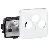 Prise tvfmsat composable blanc