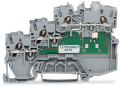 Borne pour capteurs pnp, 3 conducteurs - led - pe isolé rail