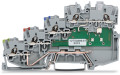 Borne pour capteurs pnp, 4 conducteurs- led - pe isolé rail