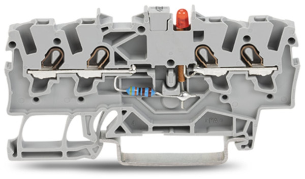 Topjob's borne à led 4c / 1,5 (2,5) mm² / led rouge / circuit i / gris
