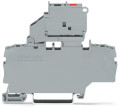 Borne fusible 2-cond.pontage 2x gris