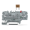 Borne fusible 2-cond.plat ouv.test