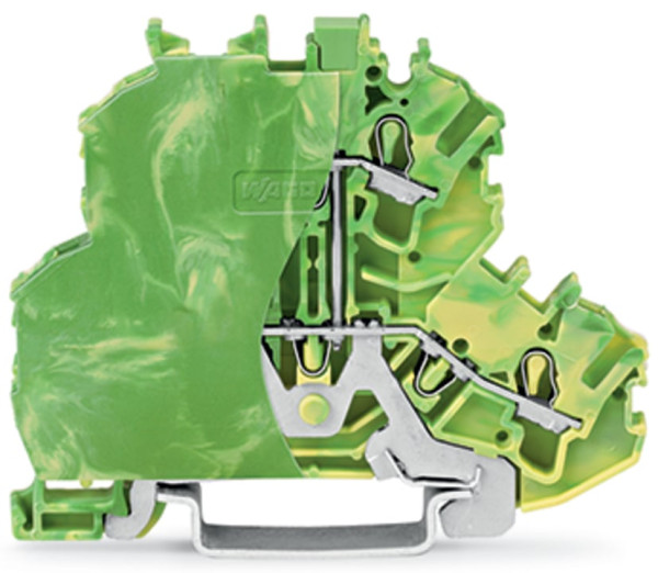 Borne à deux étages borne de protection pour 4 conducteu, vert-jaune - Wago - 20022207/099000