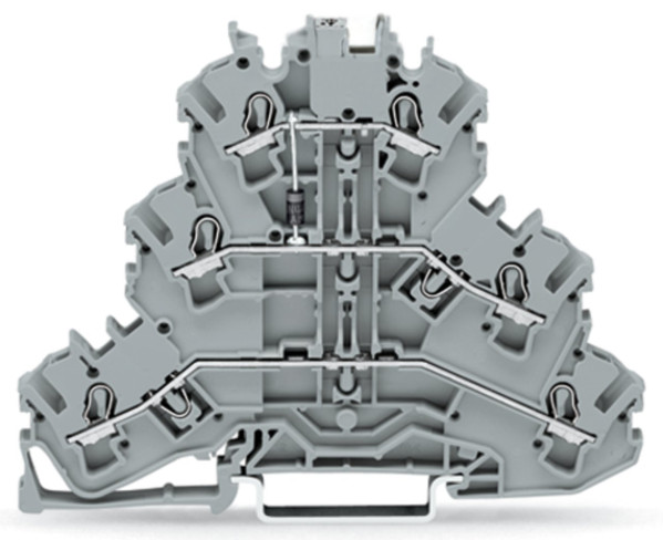 Topjob's borne à diode 3 étages 2c / 2,5 (4) mm² / circuit i / gris