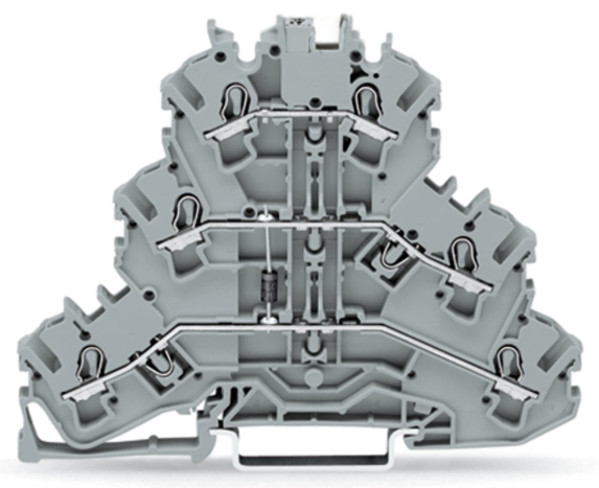 Topjob's borne à diode 3 étages 2c / 2,5 (4) mm² / circuit i / gris