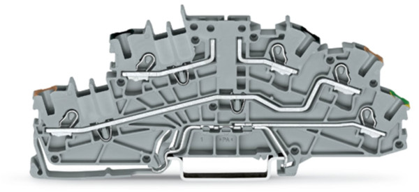 Borne à étages 2,5(4)mm² borne de base sans sectionneur, gris