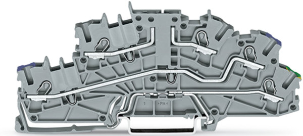 Borne à étages 2,5(4)mm² borne de base sans sectionneur, gris - Wago - 20036661
