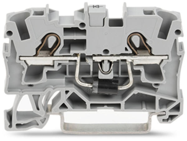 Borne à diode pour 2 conducteurs avec diode 1 n 5408, gris