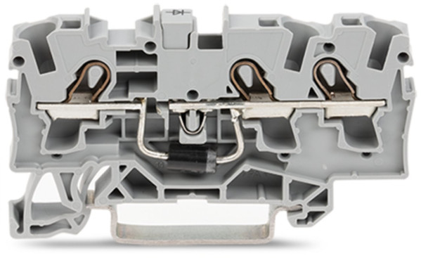 Borne à diode pour 3 conducteurs avec diode 1 n 5408, gris