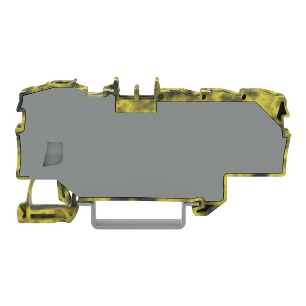 Borne de distribution avec ouverture de manip 1x6 mm²  6x1,5 mm² gris jaune