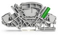 Borne de passage pour 2 conducteurs 6mm², gris