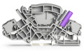 Borne de passage pour 2 conducteurs 6mm², gris